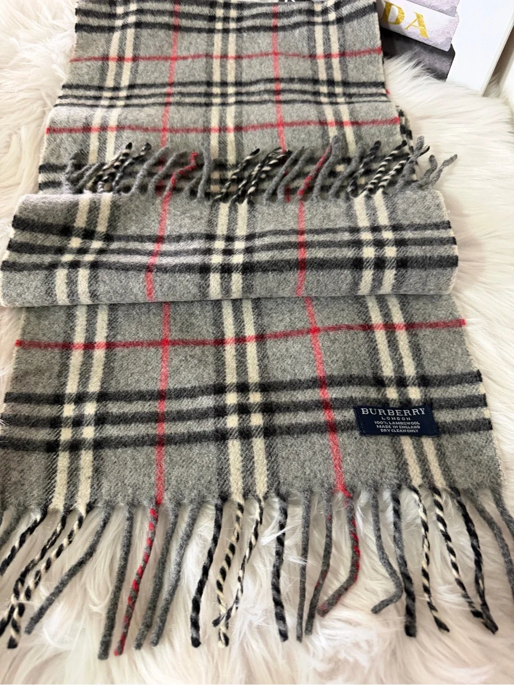 Burberry London Lambwool Throw/ Shawl Scarf.